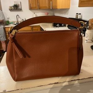 ♥️coach shay camel/gold pebbled leather crossbody